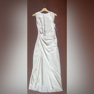 Abercrombie & Fitch Gold Ruched Asymmetrical Dress